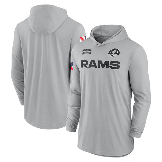 2024 Los Angeles Rams Salute to Service Long Sleeve Hooded