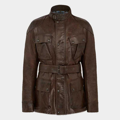 Men's Trialmaster Panther Leather Biker Jacket