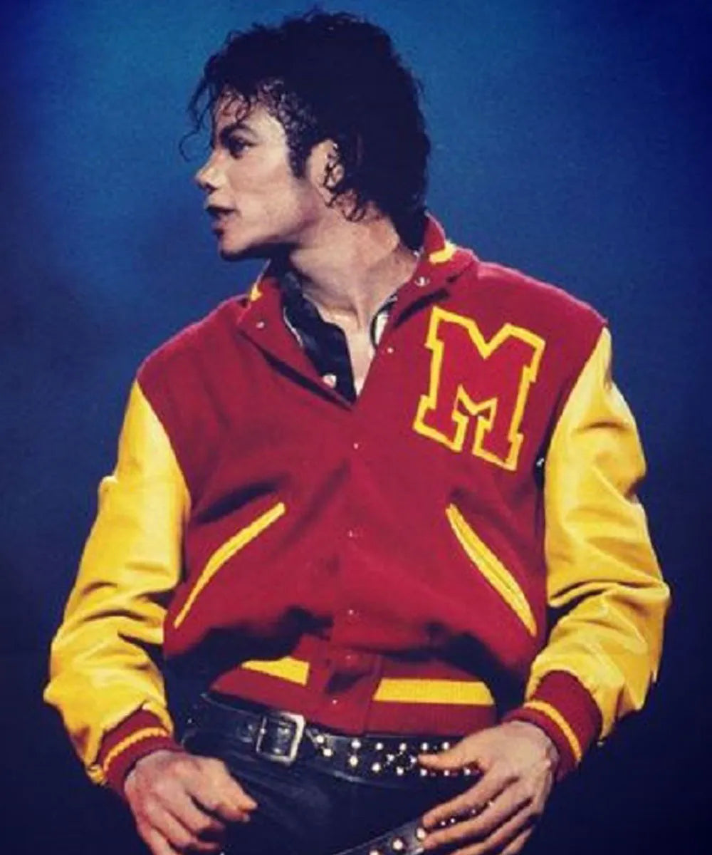 Thriller Michael Jackson “M” Letterman Jacket – Recreated Edition | Iconic Varsity Outerwear  - Recreated