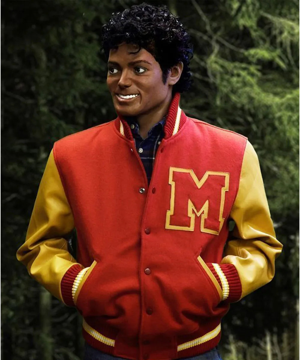 Thriller Michael Jackson “M” Letterman Jacket – Recreated Edition | Iconic Varsity Outerwear  - Recreated