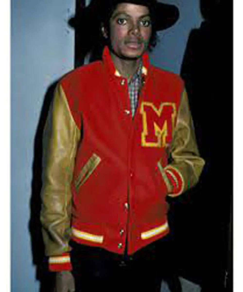 Thriller Michael Jackson “M” Letterman Jacket – Recreated Edition | Iconic Varsity Outerwear  - Recreated
