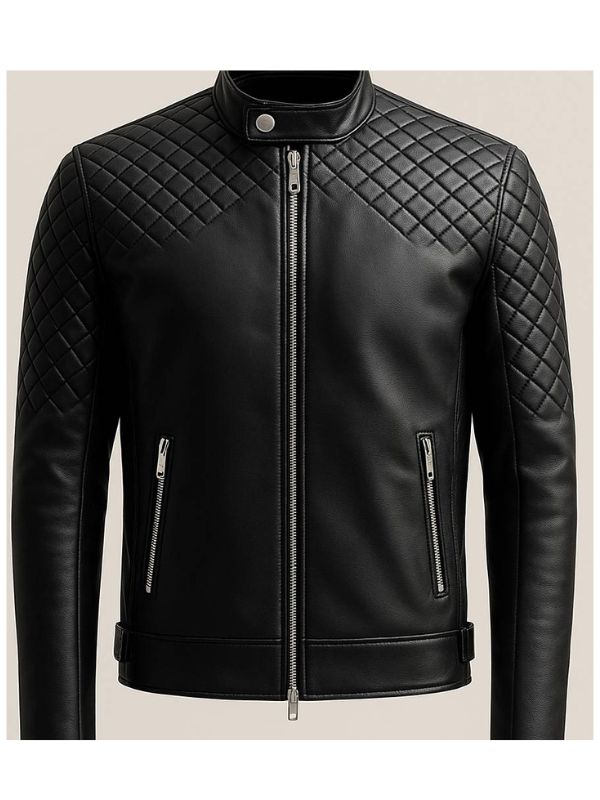 Ollie Black Leather Jacket - Men Leather Jacket Black