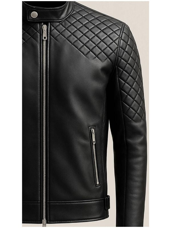Ollie Black Leather Jacket - Men Leather Jacket Black