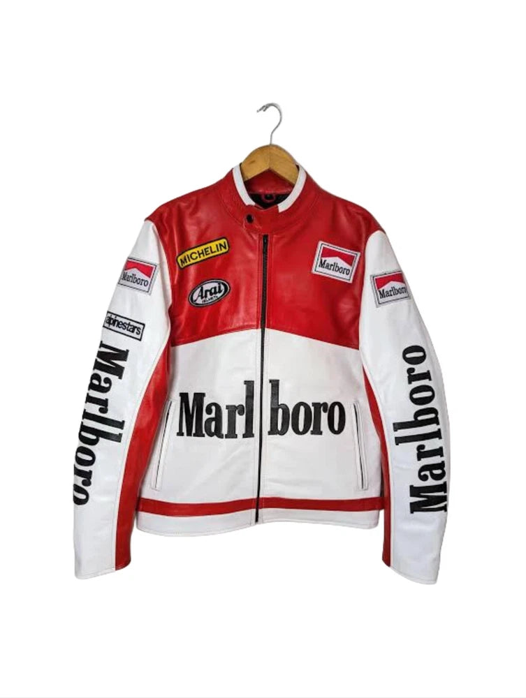 Genuine Cowhide Leather Motorcycle Jacket for Men | Stylish Durable Riding Gear