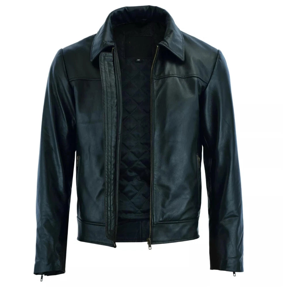 Premium Men's Cowhide Leather Jacket - Best Selling Fashion Outerwear - Casual