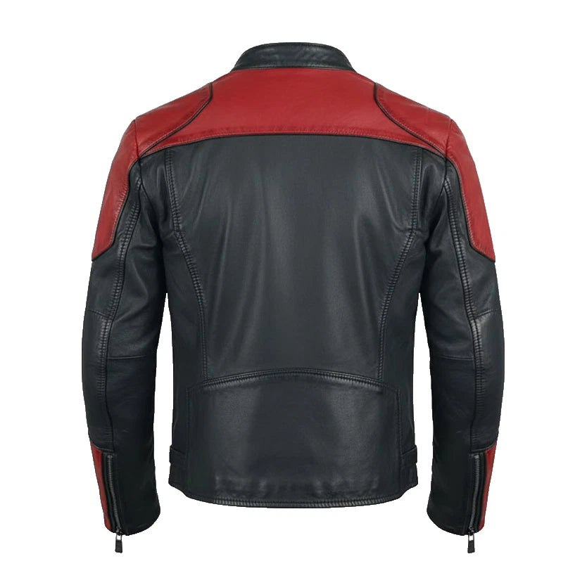 Men's Genuine Cowhide Leather Jacket | Classic Cafe Racer Handmade | Winter