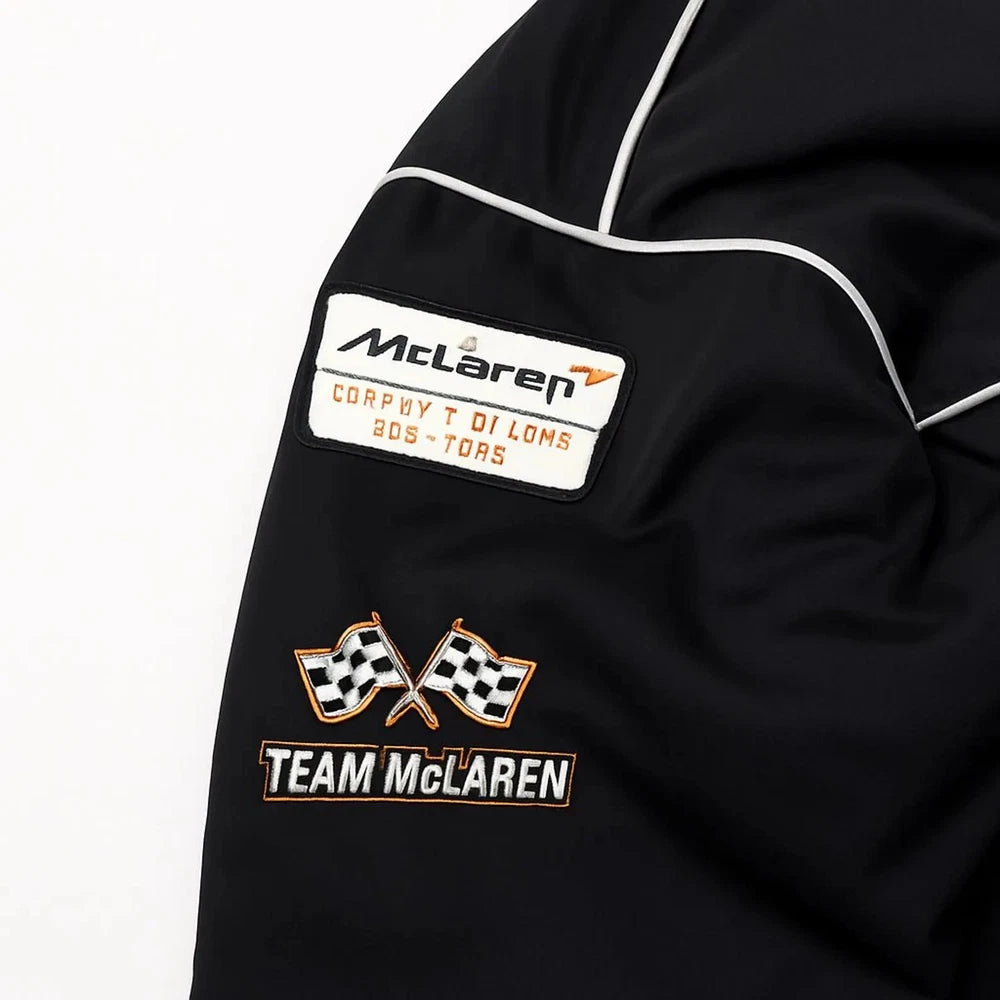 Men's Black Racing Style Leather Jacket  | Premium Cowhide  |  Custom Handmade