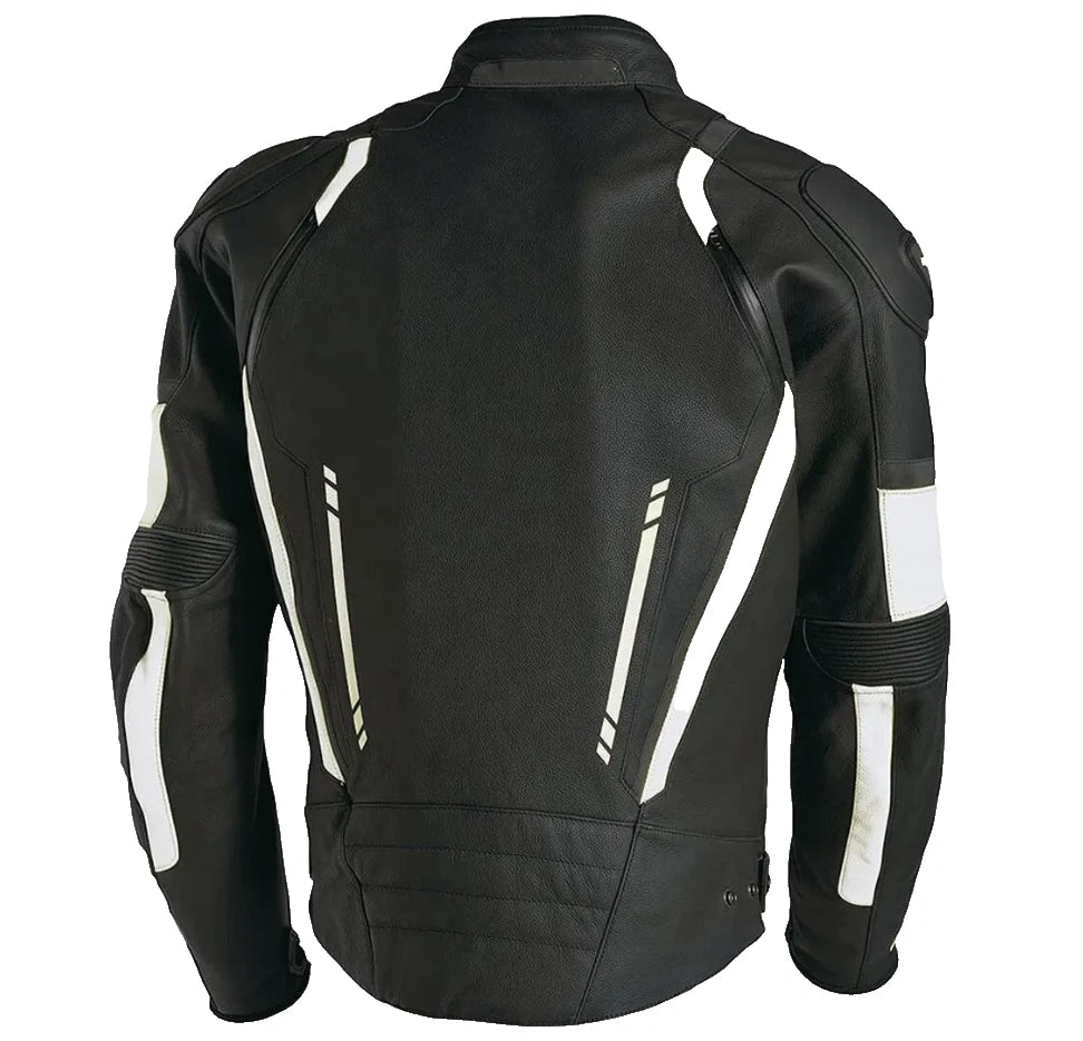 Motorcycle Racing Leather Jacket CE Armor | Protective Gear Men |Cowhide Leather