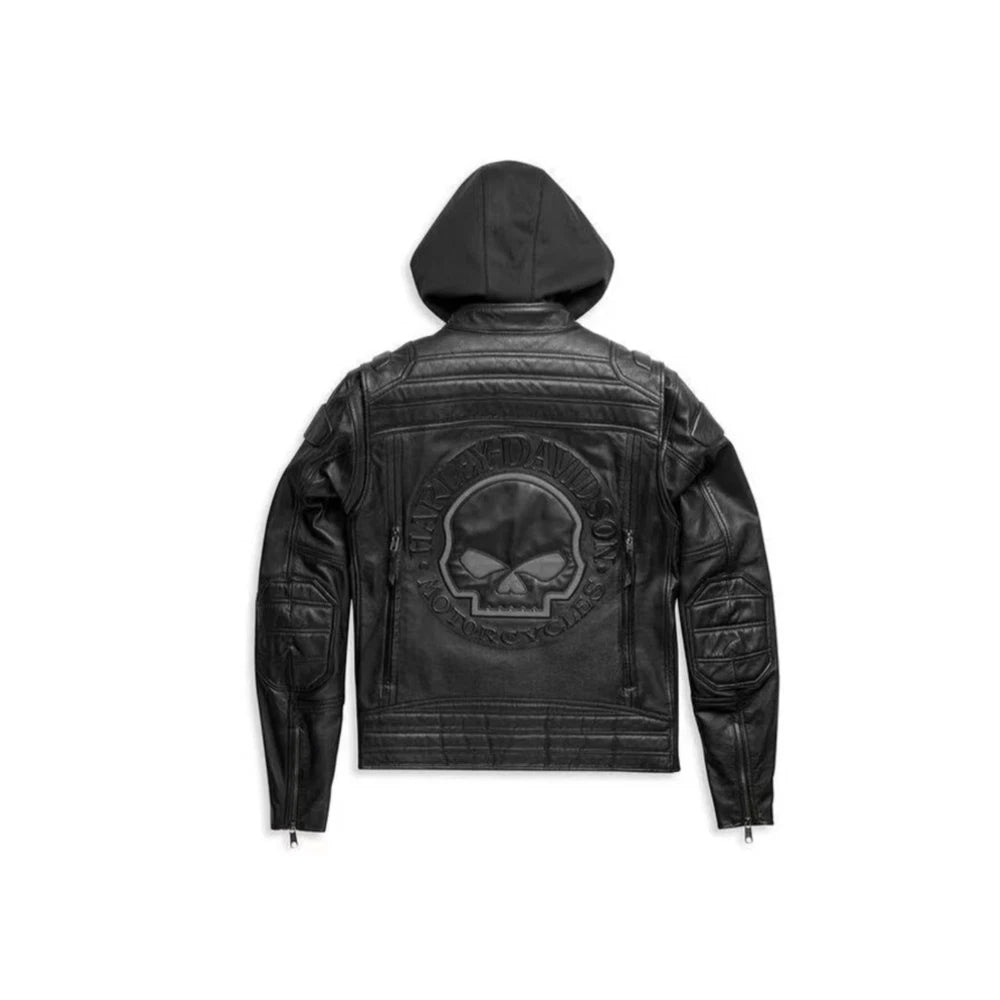 Men's Genuine Leather Hoodie – Handmade Streetwear Jacket | Custom Fit Casual uk  - Recreated