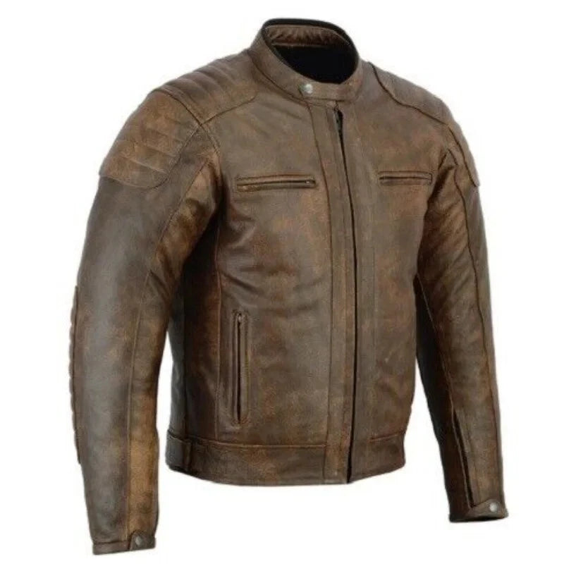 100% Genuine Leather Motorcycle Jacket | Motocross Leather Jacket