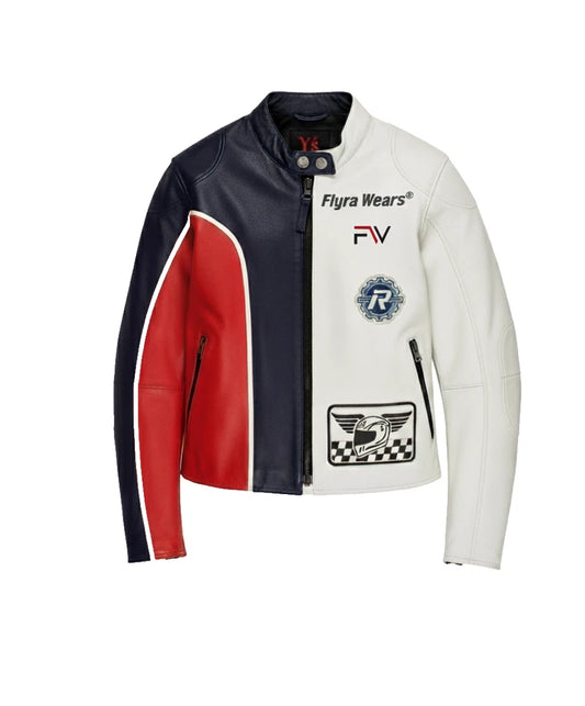Genuine Cowhide Leather Motorcycle Jacket for Men | Premium Quality | YKK Zips
