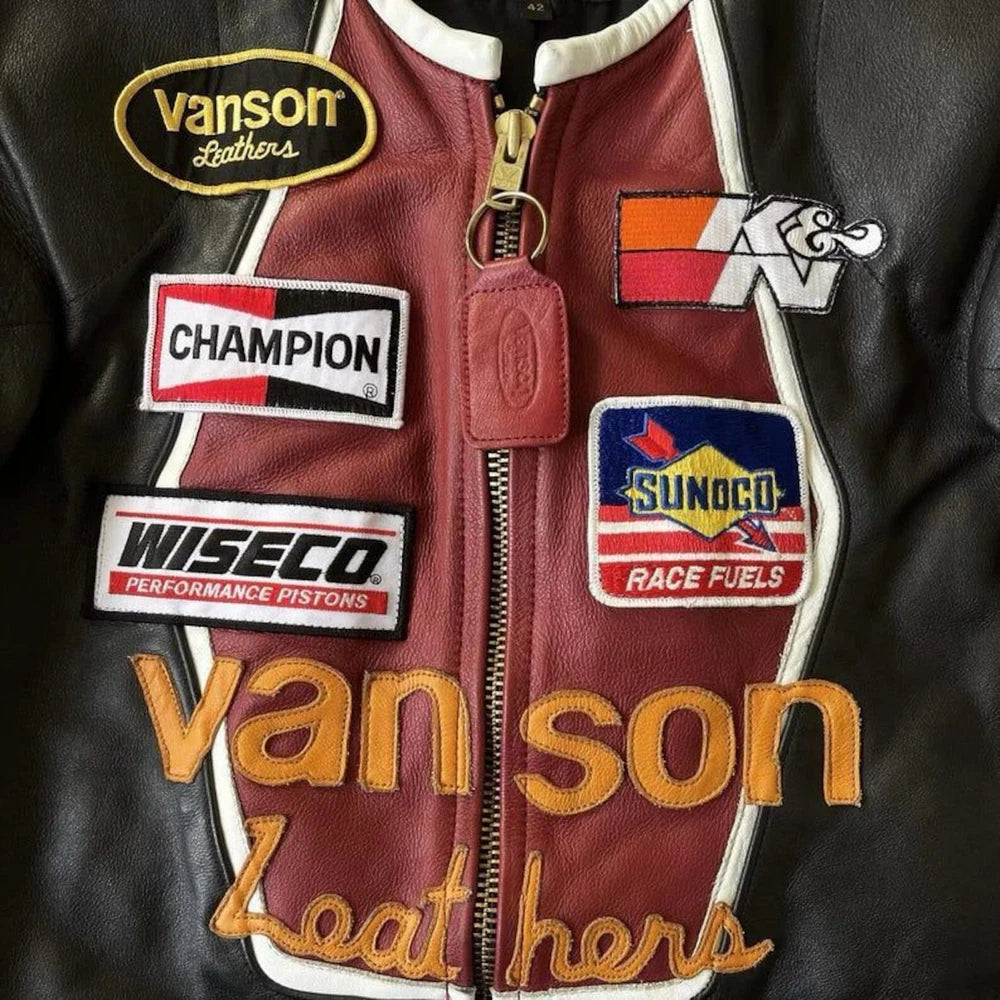 Men's Cowhide Leather Racing Jacket – Motorsport Inspired | Premium Quality