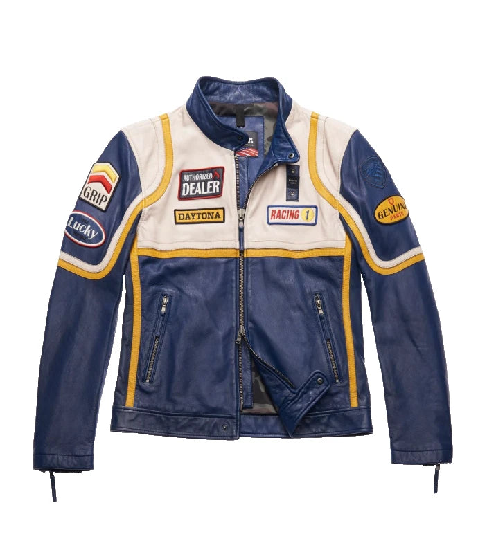 Handmade Genuine Cowhide Leather Jacket - Biker - Streetwear - Tendy UK