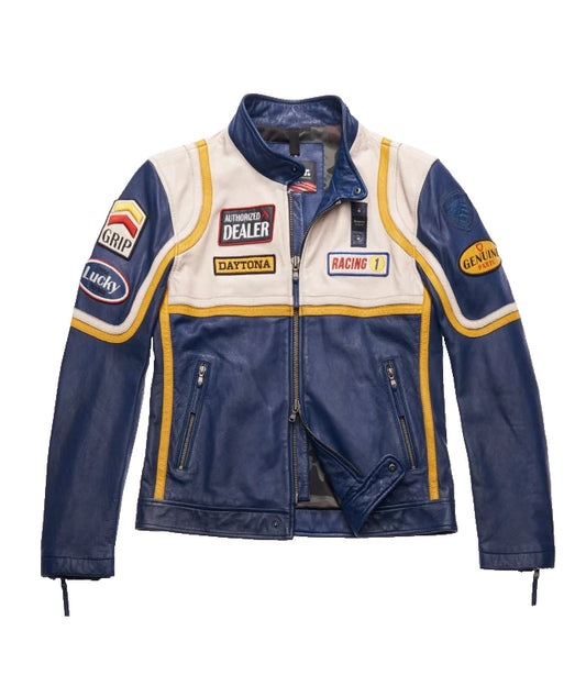 Handmade Genuine Cowhide Leather Jacket - Biker - Streetwear - Tendy UK