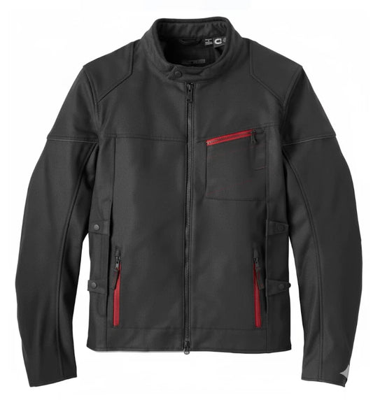Custom Handmade Cowhide Leather Biker Jacket Men's Motorcycle Racing Style