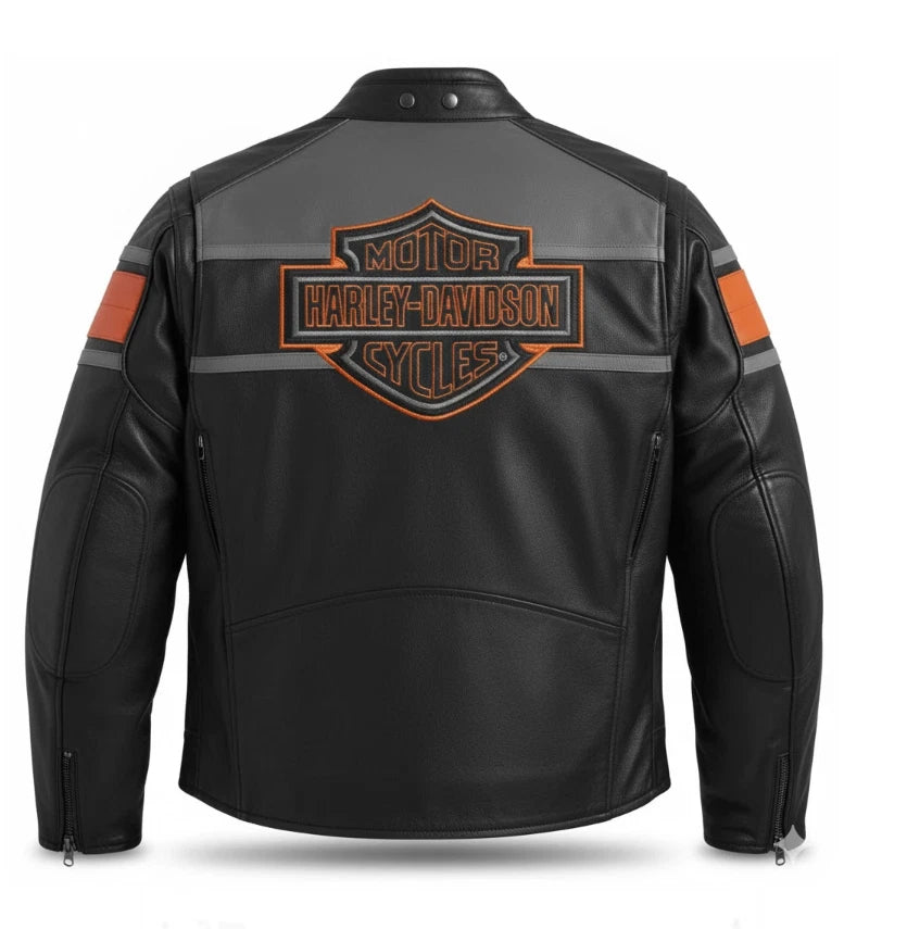 Premium Grade Men's Cowhide Biker Leather Jacket - MOTORBIKE JACKET -HOT SELLING