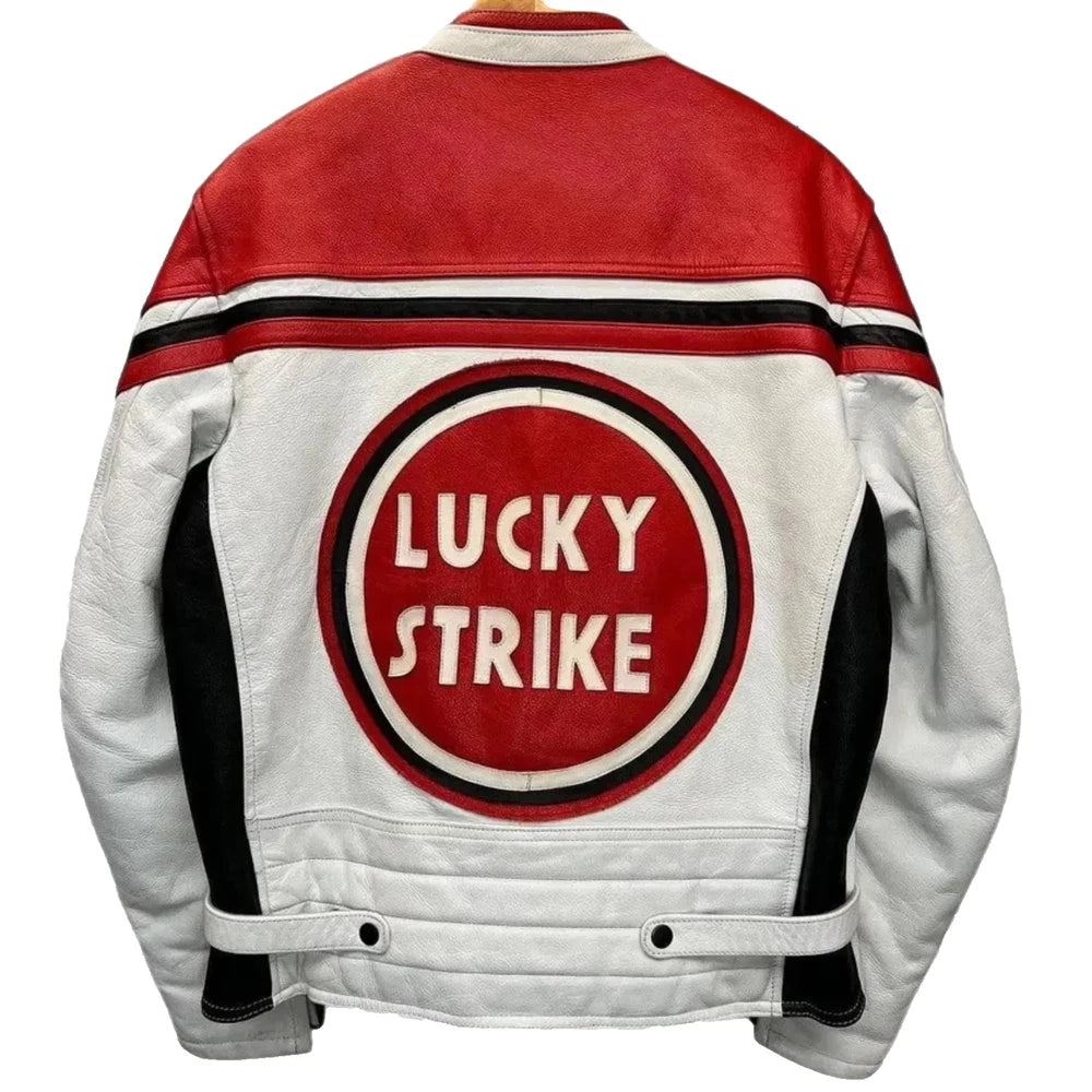 Genuine Cowhide Leather Motorcycle Jacket For Men's|Premium Vintage Biker Jacket
