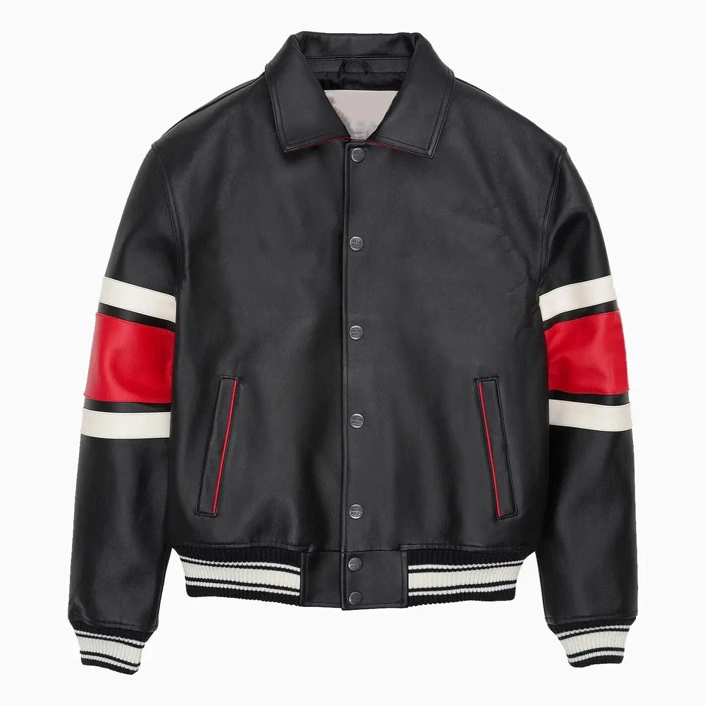 Men's 100% Original Leather Bomber Jacket American Flight Bomber Leather Jacket