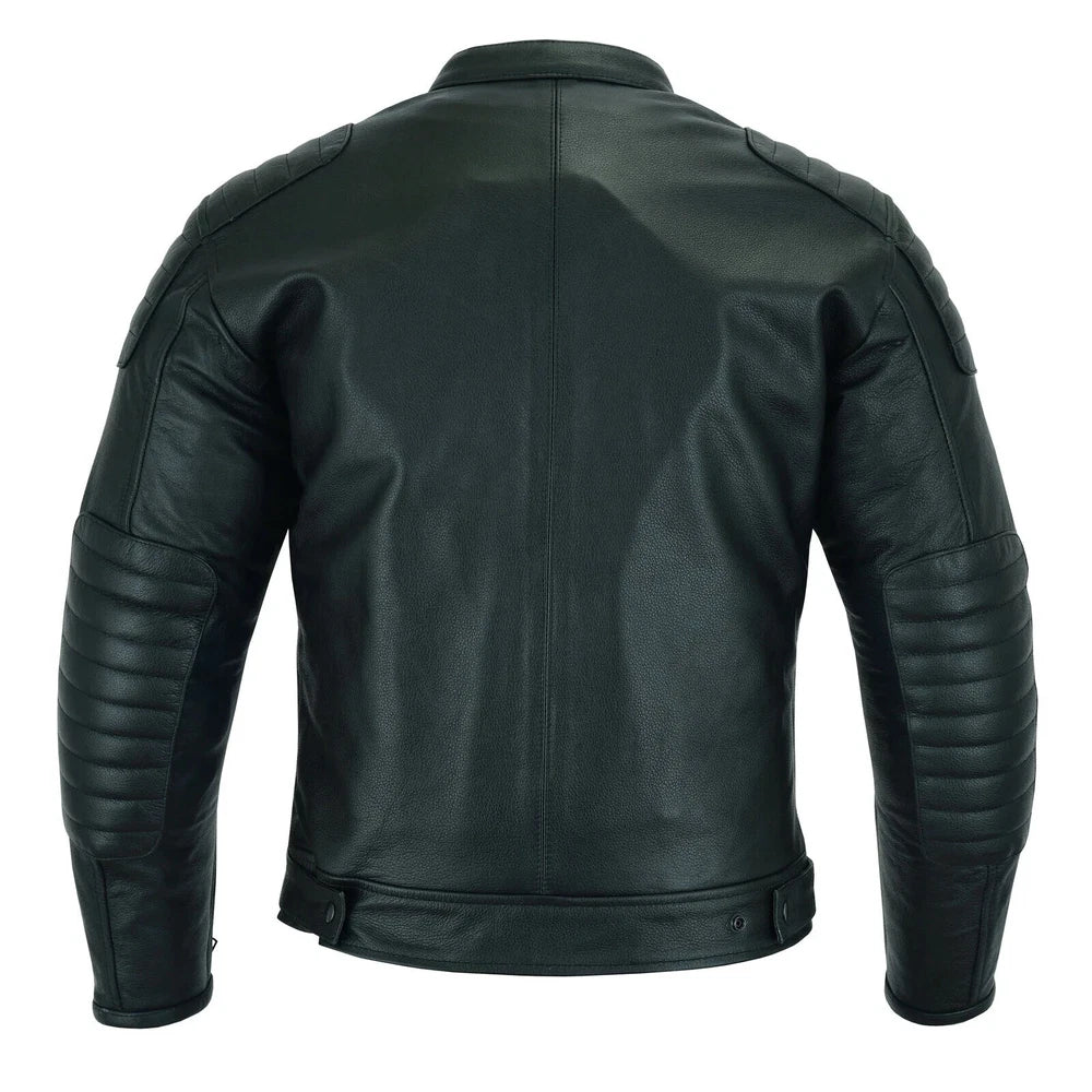 100% Genuine Leather Motorcycle Jacket | Motocross Leather Jacket Men's