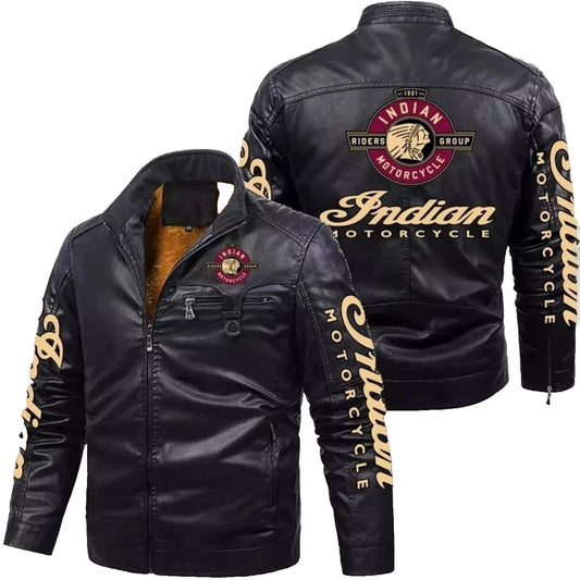 Premium Cowhide Leather Jacket - Genuine Heavy-Duty Biker Style - Men's XS to 6