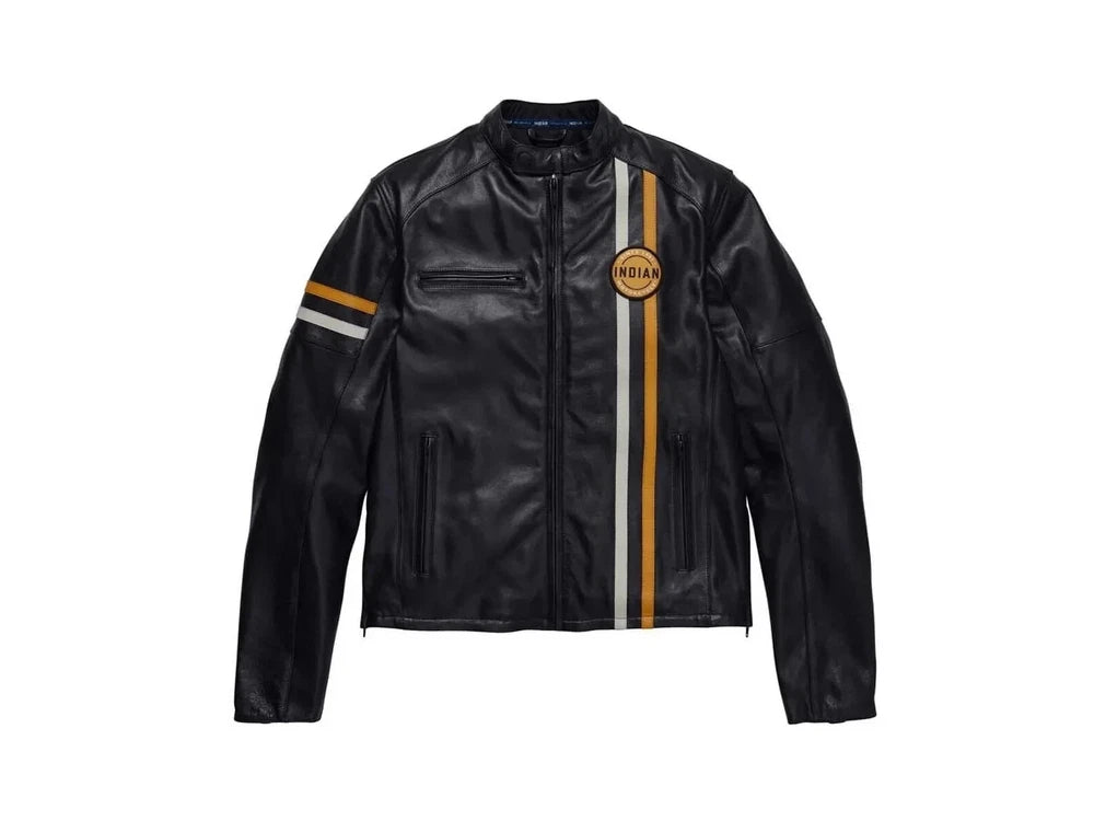 Men's Black Leather Motorcycle Jacket – Handmade | Biker Genuine Cowhide Leather