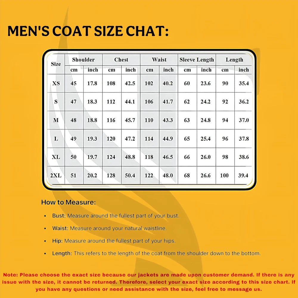 New Men's Western Distressed COWHIDE Long Real Leather Jacket Coat– Fashion Wear