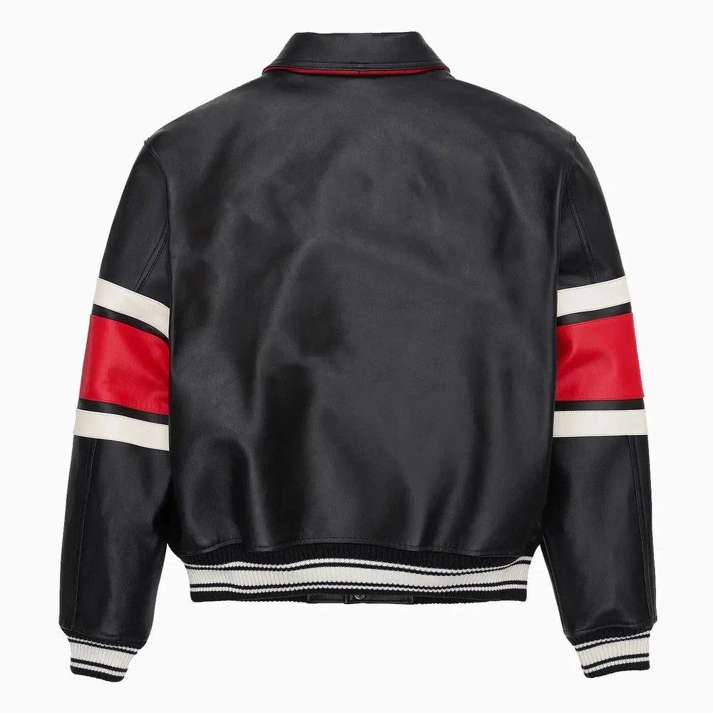 Men's 100% Original Leather Bomber Jacket American Flight Bomber Leather Jacket