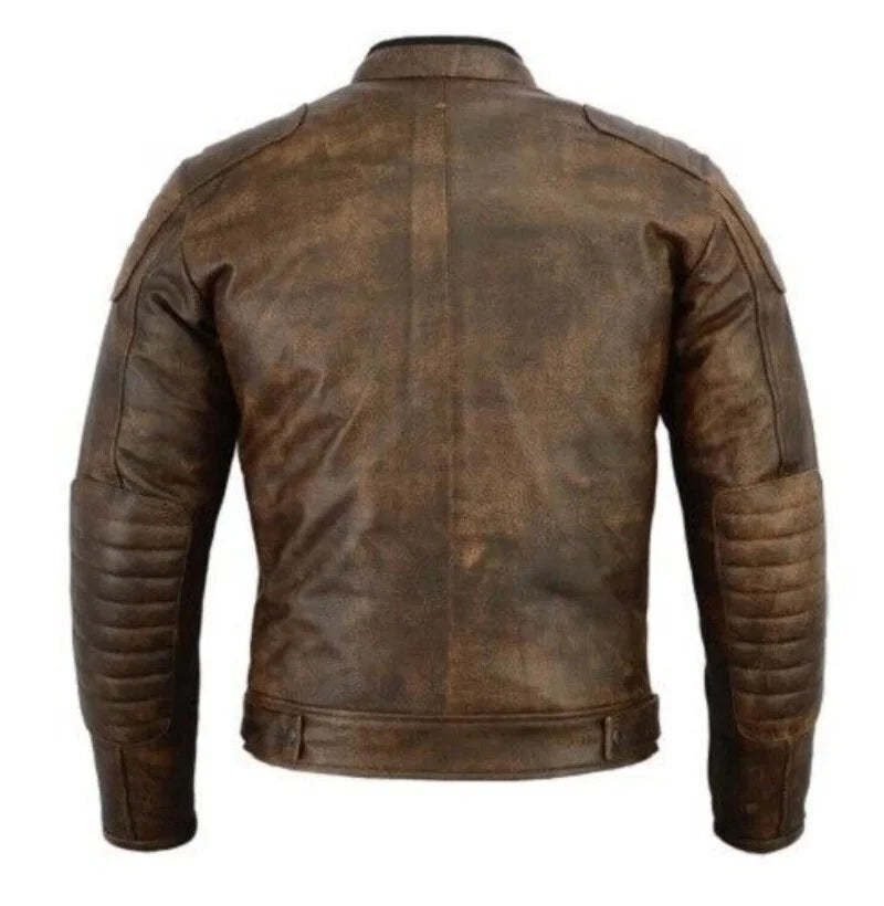 100% Genuine Leather Motorcycle Jacket | Motocross Leather Jacket