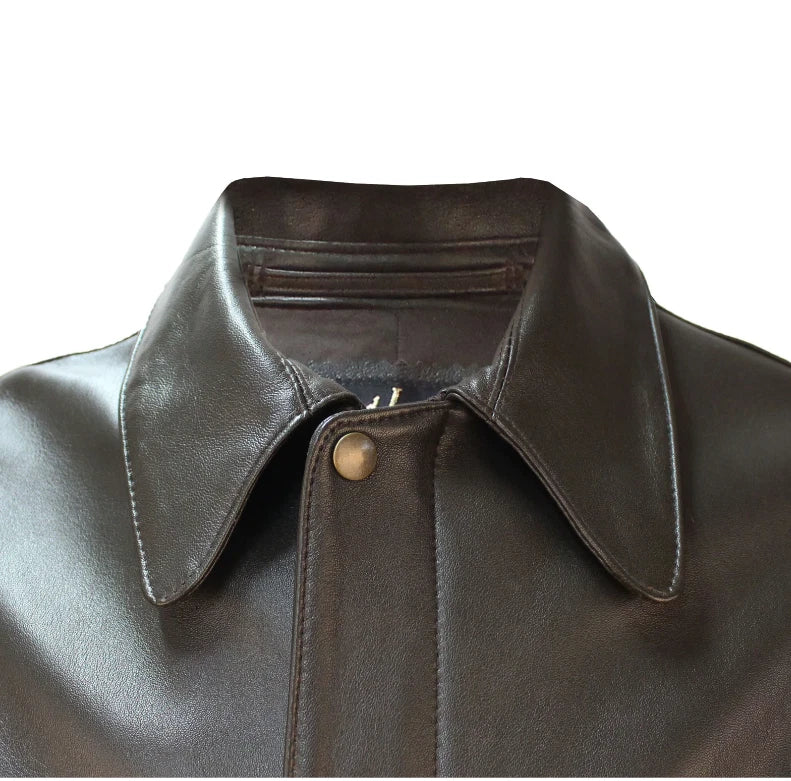 Premium Brown Cowhide Leather Jacket – Crafted for Luxury and Durability