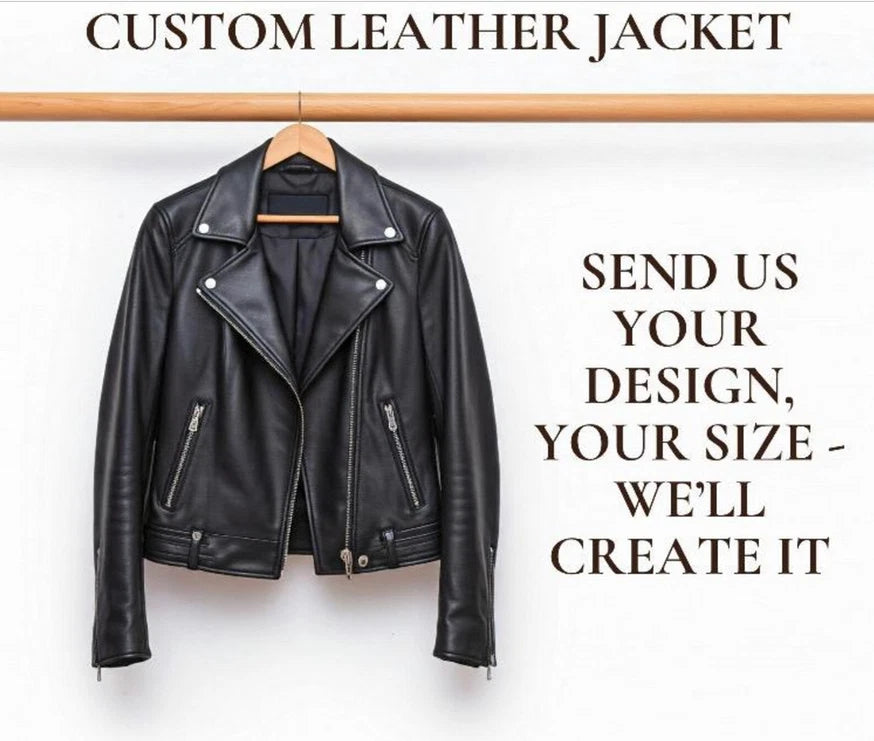 HANDMADE Men's BLACK LEATHER JACKET | GENUINE COWHIDE MOTORCYCLE JACKET