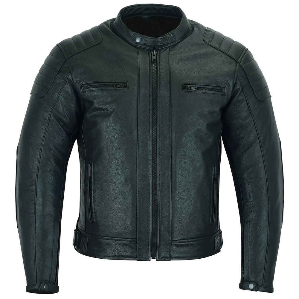 100% Genuine Leather Motorcycle Jacket | Motocross Leather Jacket Men's