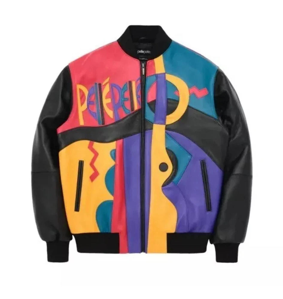 Handmade Men's Picasso Plush Cowhide Leather Bomber Jacket – Real Leather Luxury