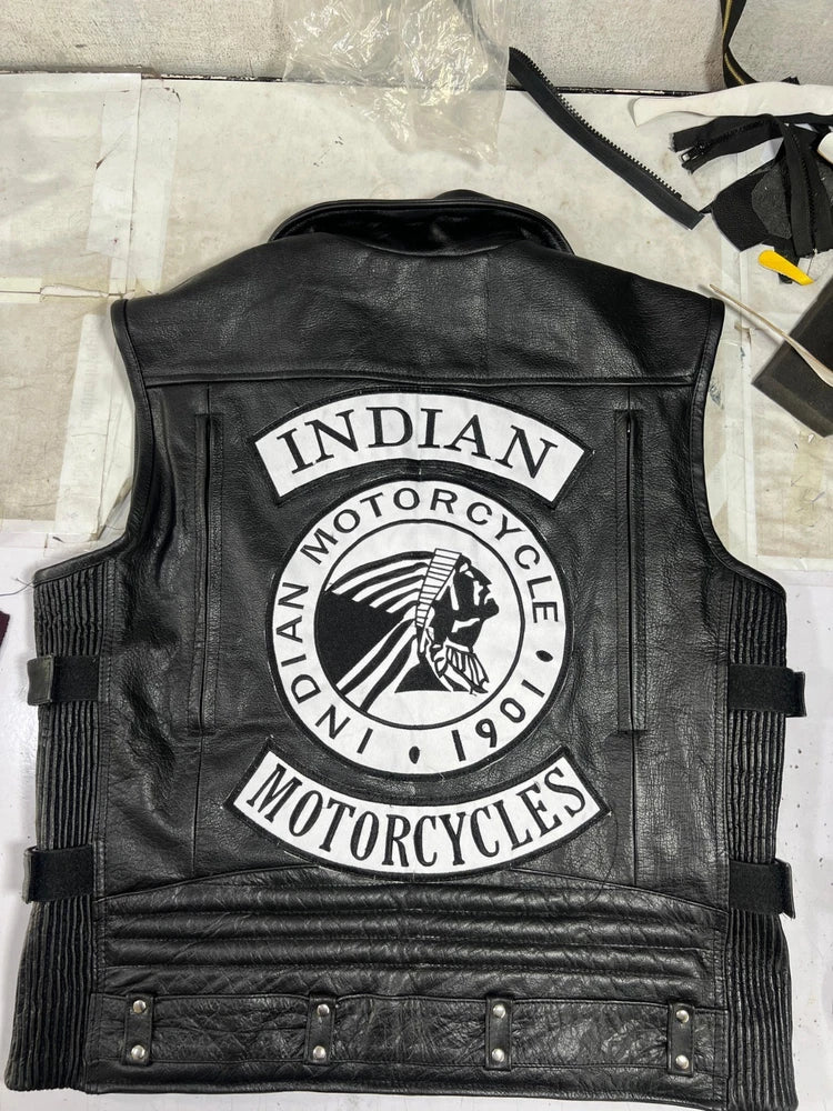 Men's Black Genuine Leather Biker Vest – Classic Cruiser Motorcycle Club Style