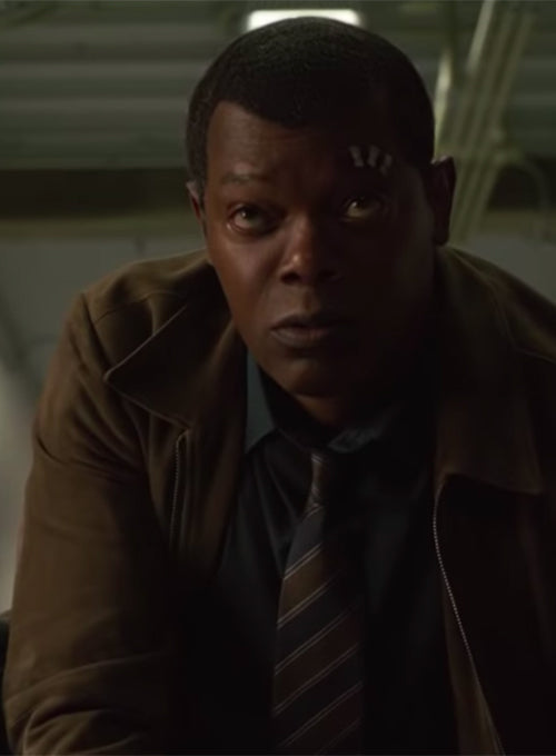 Samuel L. Jackson Captain Marvel Leather Jacket