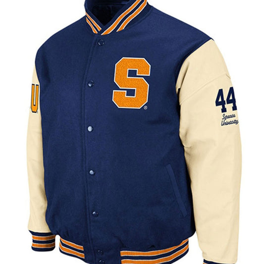 Syracuse S Letterman Varsity Jacket  - Recreated