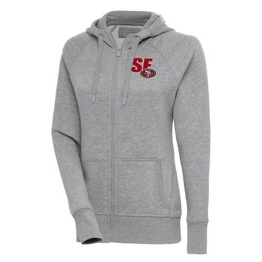 San Francisco 49ers Grey Zip-Up Hoodie