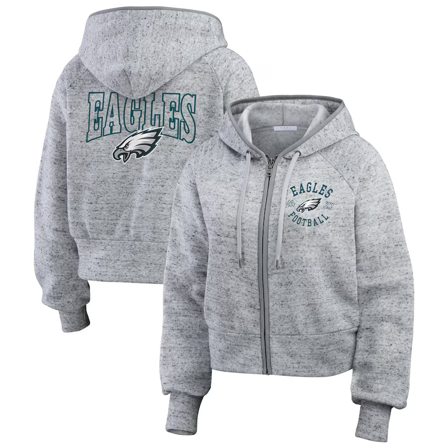 Philadelphia Eagles Grey Zip-Up Hoodie