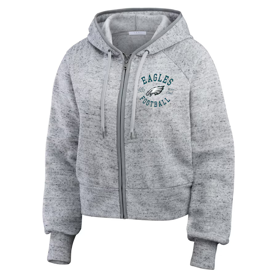 Philadelphia Eagles Grey Zip-Up Hoodie