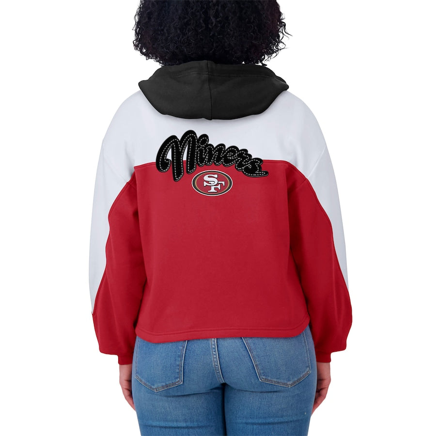 Erin Andrews San Francisco 49ers Color Block Full-Zip Hoodie