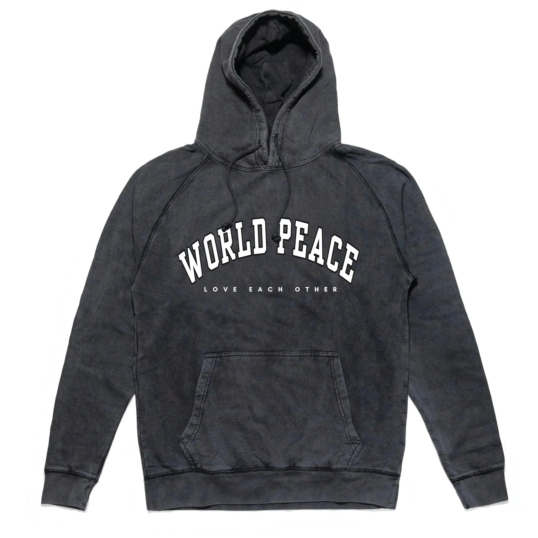 Vintage World Peace Grey Hoodie – Recreated Edition