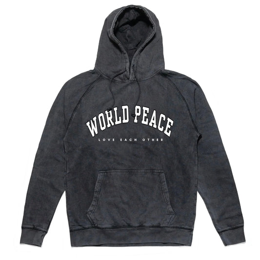 Vintage World Peace Grey Hoodie – Recreated Edition